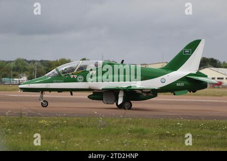 8820, a BAe Hawk 65 operated by the Saudi Hawks (or Saudi Falcons), the ...