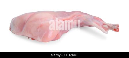 Fresh raw rabbit leg isolated on white Stock Photo