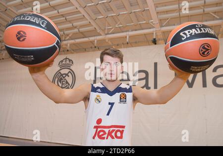 Madrid, 02/01/2017. Interview with Real Madrid basketball player Luka Doncic. Photo: De San Bernardo ARCHDC. Credit: Album / Archivo ABC / Eduardo San Bernardo Stock Photo