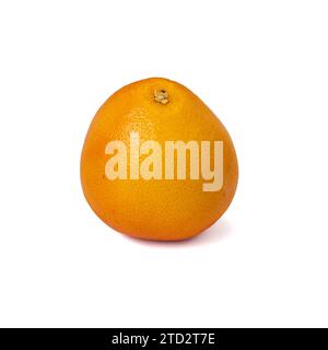 Pink ripe grapefruit slice on white isolated background Stock Photo