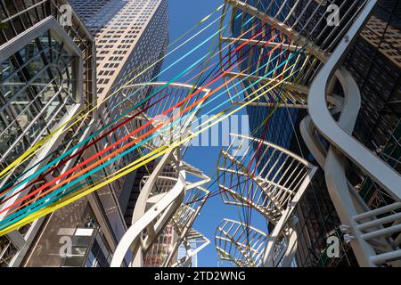 The Galleria Tree sculptures located next to Bankers Hall in downtown Calgary, Alberta, Canada Stock Photo