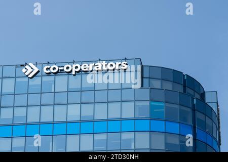 Co-operators logo and sign on the building at Co-operators Place in ...