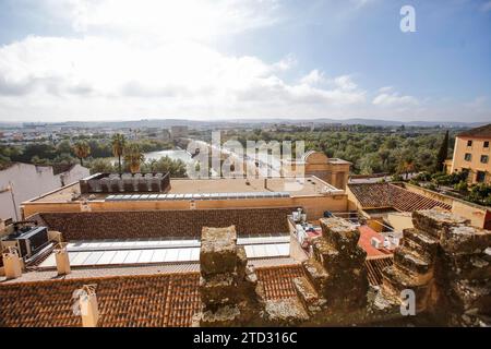 Córdoba, 10/19/2018. Architecture days on the domes of the maqsura of the Cathedral Mosque. In the image, views from the roofs of the Bridge, the Puerta del Puente, the Torre de la Calahorra and the Plaza del Triunfo. Photo: Roldán Serrano ARCHCOR. Credit: Album / Archivo ABC / Roldán Serrano Stock Photo