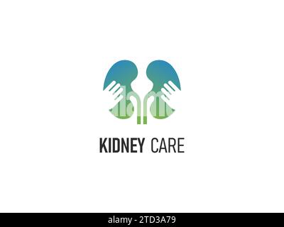 Kidney care logo, kidney logo design Stock Vector
