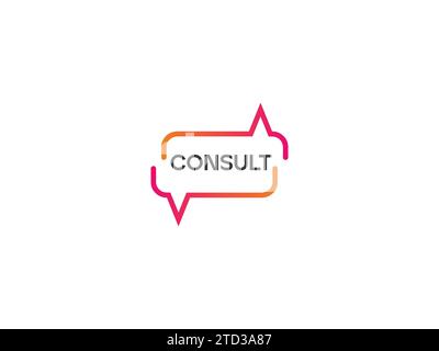 Consulting agency logo, Consult logo Template, Consult logo icon vector Stock Vector