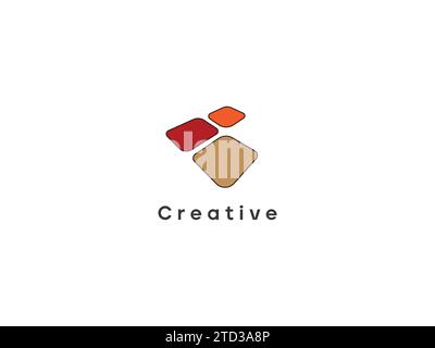 tiles flooring logo design creative Stock Vector