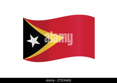 The flag of the Republic of East Timor as a vector illustration Stock Vector