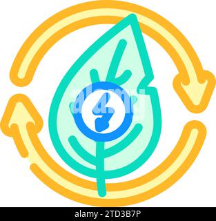 conversion biomass color icon vector illustration Stock Vector Image ...