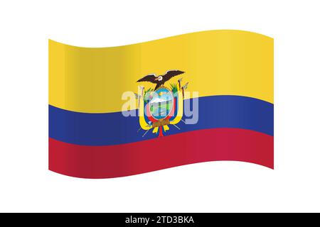 The flag of the Republic of Ecuador as a vector illustration Stock Vector