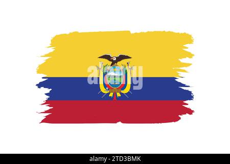 The flag of the Republic of Ecuador as a vector illustration Stock Vector
