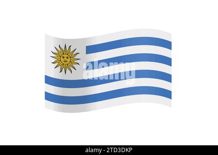 The flag of the Republic of Uruguay as a vector illustration Stock Vector