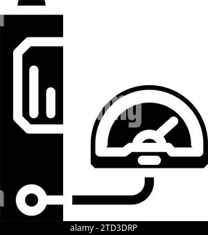 energy density glyph icon vector illustration Stock Vector