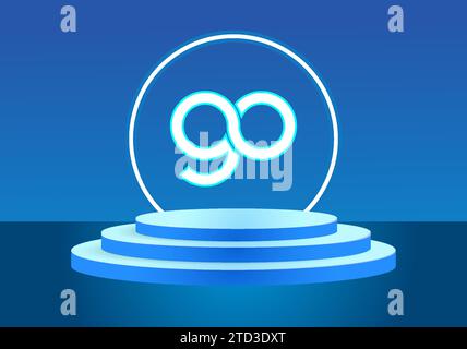 Letter GO blue logo sign. Vector logo design for business. Stock Vector