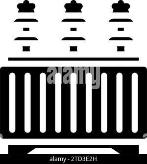 transformer electric grid glyph icon vector illustration Stock Vector ...