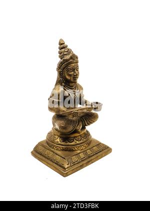 Hindu Goddess Of Food And Nourishment, Annapurna Devi Antique Sitting 