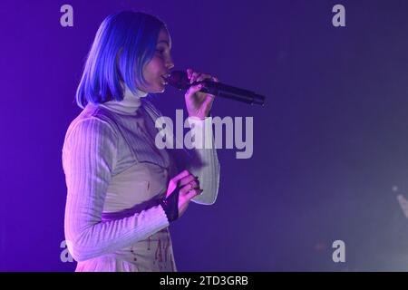 Rome, Italy. 15th Dec 2023. Rose Villain is performing at the concert ''A Villain Story: The Beginning Not Your Typical Live Show'' in Orion Live Club, Ciampino, Rome, Italy, on December 15, 2023. (Photo by Domenico Cippitelli/NurPhoto) Credit: NurPhoto SRL/Alamy Live News Stock Photo