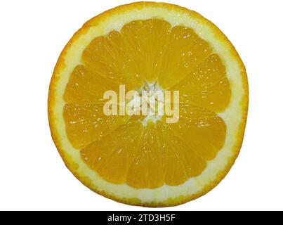 Orange slice isolated on white background Stock Photo
