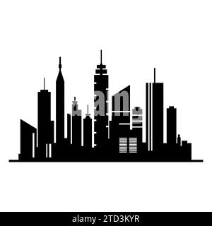 City black icon on white background Stock Vector