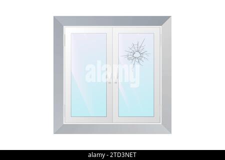 Damaged window vector illustration design. Stock Vector