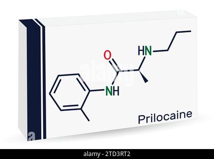 Prilocaine molecule. It is local anesthetic, used in dental procedures ...