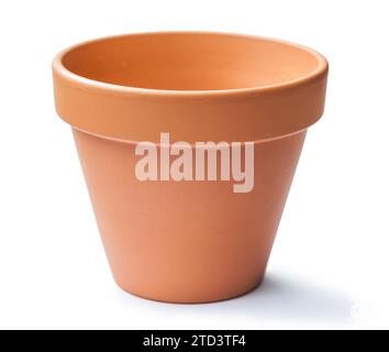 Brown clay pot isolated on white background Stock Photo - Alamy
