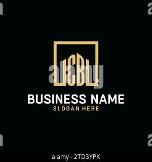 CB initial monogram logo design with square shape design inspiration Stock Vector