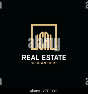 CA initial monogram logo design with square shape design inspiration Stock Vector