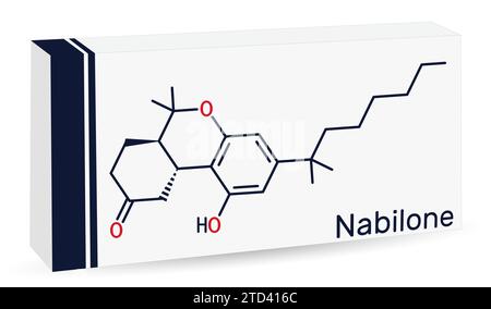Nabilone Synthetic Cannabinoid Molecular structure vector skeletal formula Stock ...
