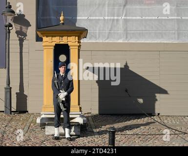 Guard, Royal Castle, Kungliga slottet, Stockholm, Sweden Stock Photo