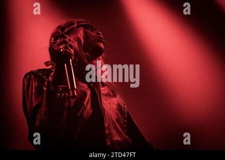 Copenhagen, Denmark. 12th, November 2023. The American singer and musician Yves Tumor performs a live concert at VEGA in Copenhagen. (Photo credit: Gonzales Photo - Thomas Rasmussen). Stock Photo