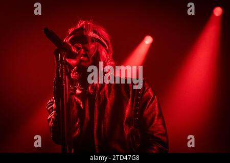 Copenhagen, Denmark. 12th, November 2023. The American singer and musician Yves Tumor performs a live concert at VEGA in Copenhagen. (Photo credit: Gonzales Photo - Thomas Rasmussen). Stock Photo