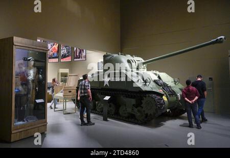 US-Amerikanischer Panzer M4 Sherman Firefly, Museum des Zweiten Weltkriegs - Muzeum II Wojny Swiatowej, Danzig, Woiwodschaft Pommern, Polen Stock Photo