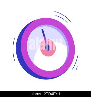 Alarm clock ringing vector element illustration. Alarm clock cartoon style Stock Vector