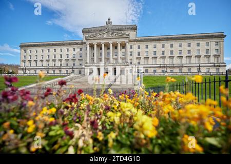 Exterior of the Parliament Buildings in Stormont Estate, Northern Ireland, UK Stock Photo