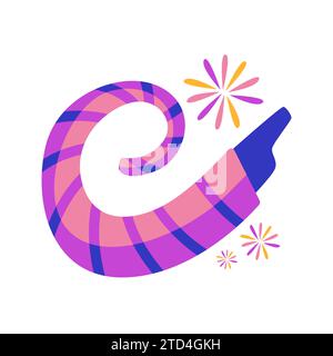 new year trumpet. Party Celebration Trumpet Vector Illustration Design Stock Vector
