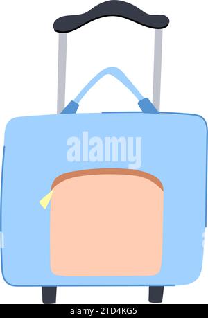 book kid luggage cartoon vector illustration Stock Vector