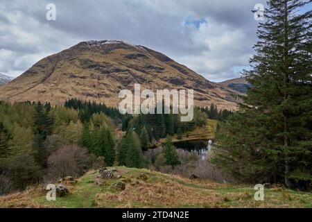 The filming location of Hagrid's Hut and Hogwarts from Harry Potter and the Prison of Azkaban, Glencoe, Scotland Stock Photo