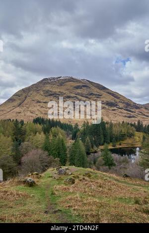 The filming location of Hagrid's Hut and Hogwarts from Harry Potter and the Prison of Azkaban, Glencoe, Scotland Stock Photo