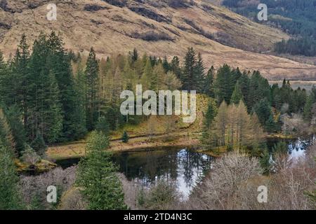 The filming location of Hagrid's Hut and Hogwarts from Harry Potter and the Prison of Azkaban, Glencoe, Scotland Stock Photo