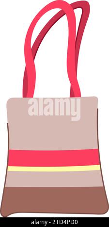 canvas reusable bag cartoon vector illustration Stock Vector