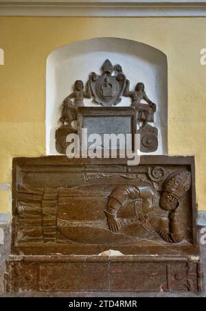 Tomb at Basilica of Assumption of Mary and St Michael in Trzemeszno, Wielkopolskie, Poland Stock Photo