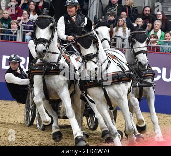 London, UK. 15th  December 2023 London International Horse Show at The Excel Centre London UK. Credit:  Leo Mason ALAMY Live News & Sport The FEI Driving World Cup Credit: Leo Mason sports/Alamy Live News Stock Photo