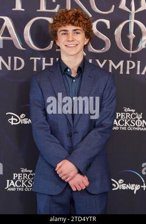 Walker Scobell attends the UK premiere of new Disney+ series Percy Jackson and the Olympians, at the Odeon Luxe, Leicester Square, central London. Picture date: Saturday December 16, 2023. Stock Photo