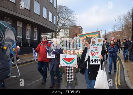 Norwich, UK 16 December 2023. National Day of Action for Palestine. Protest at bombardment of Gaza. Credit: Liz Somerville/Alamy Live News Stock Photo