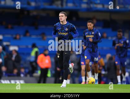 16th December 2023; Stamford Bridge, Chelsea, London, England: Premier League Football, Chelsea versus Sheffield United; Conor Gallagher of Chelsea warming up Stock Photo