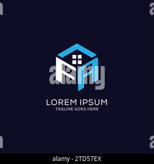 FA initial monogram logo with hexagonal shape and swoosh design ideas ...