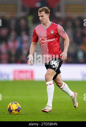 Southampton's James Bree in action during the Sky Bet Championship match at St Mary's Stadium, Southampton. Picture date: Saturday December 16, 2023. Stock Photo