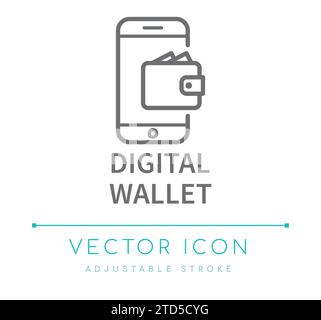 No wallet sign vector logo set collection for web app ui Stock Vector ...