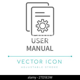 User Manual Ecommerce Vector Line Icon Stock Vector