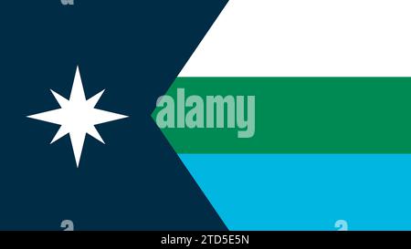Minnesota new federal state flag, 2023, United States, vector illustration Stock Vector